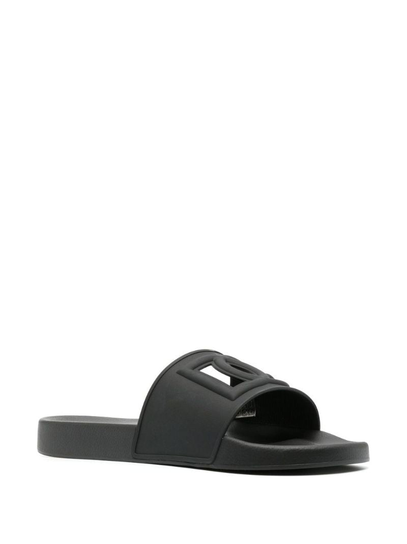Black Dg Rubber Slides