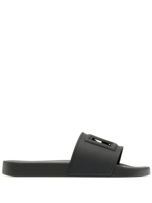 Black Dg Rubber Slides