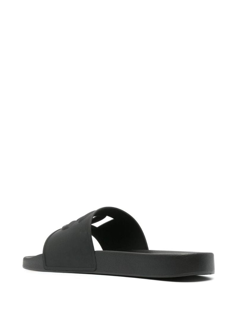 Black Dg Rubber Slides