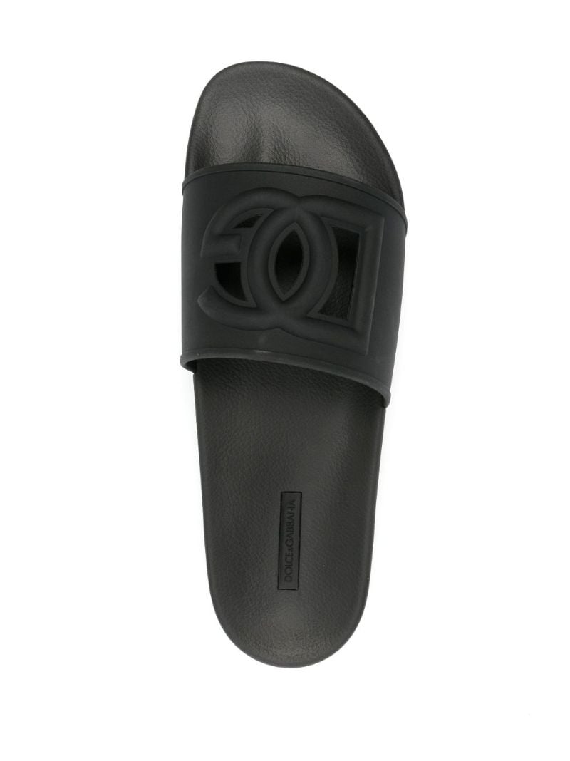 Black Dg Rubber Slides