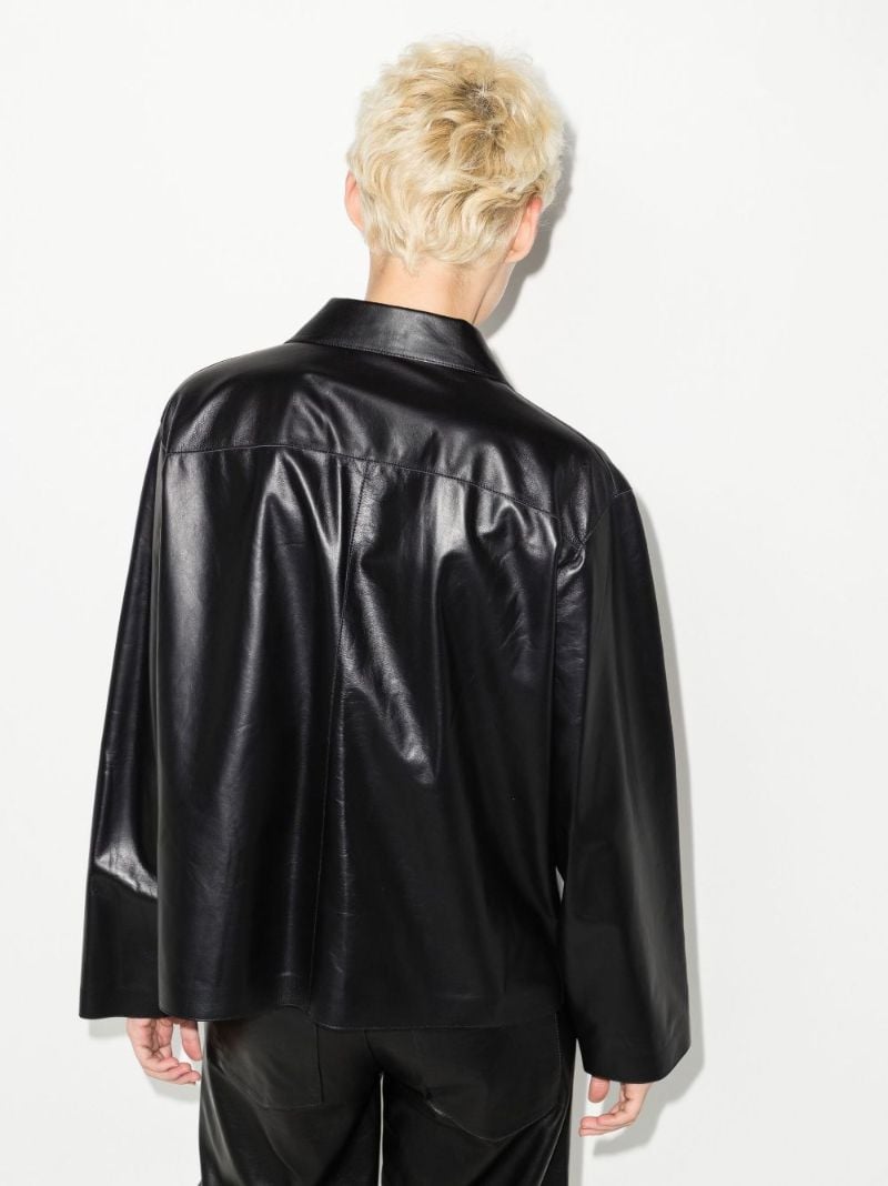 Black  Anagram Logo Nappa Leather Jacket