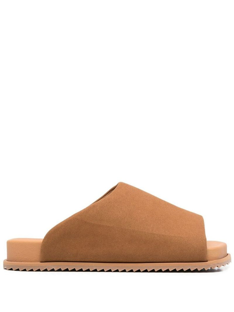 Brown Finn Suede Slides