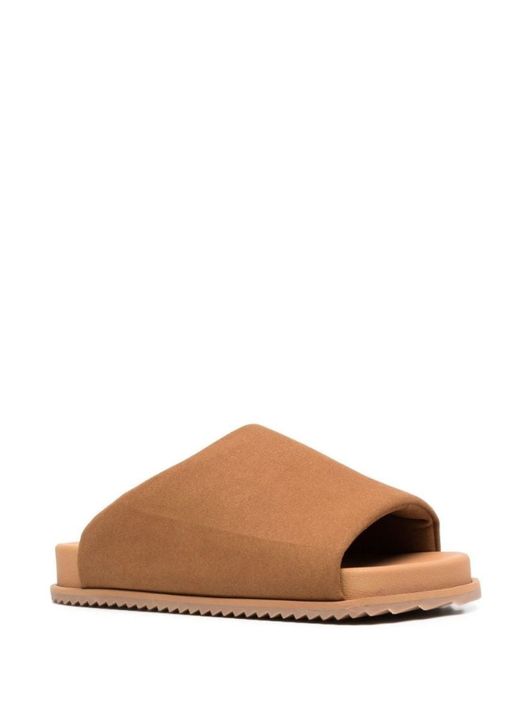 Brown Finn Suede Slides