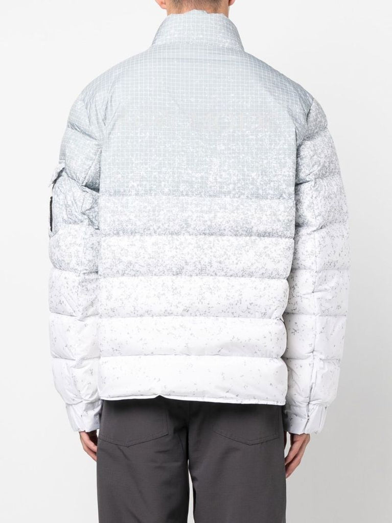 Grey Logo Printed Padded Jacket