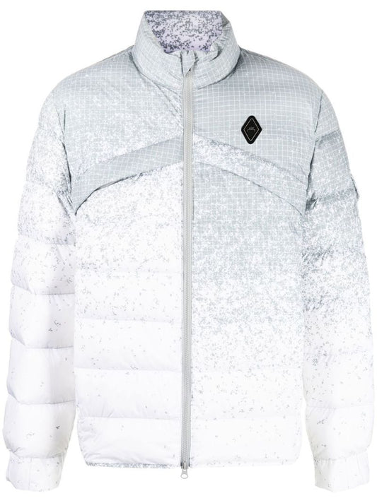 Grey Logo Printed Padded Jacket