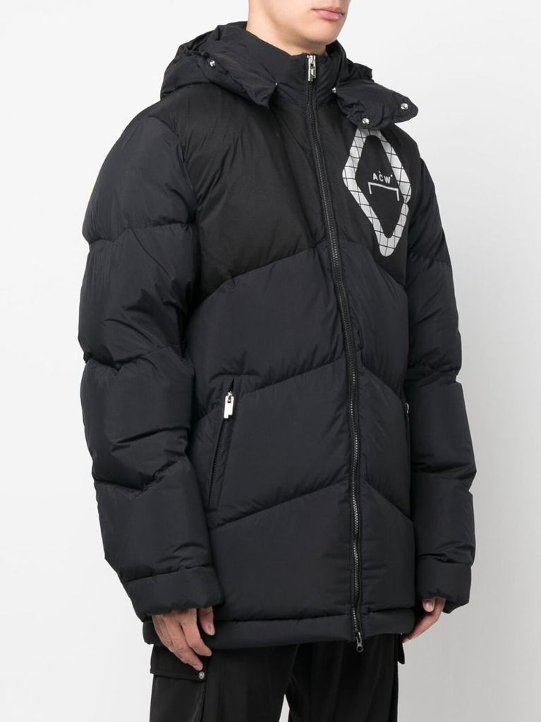 Black Hooded Padded Jacket