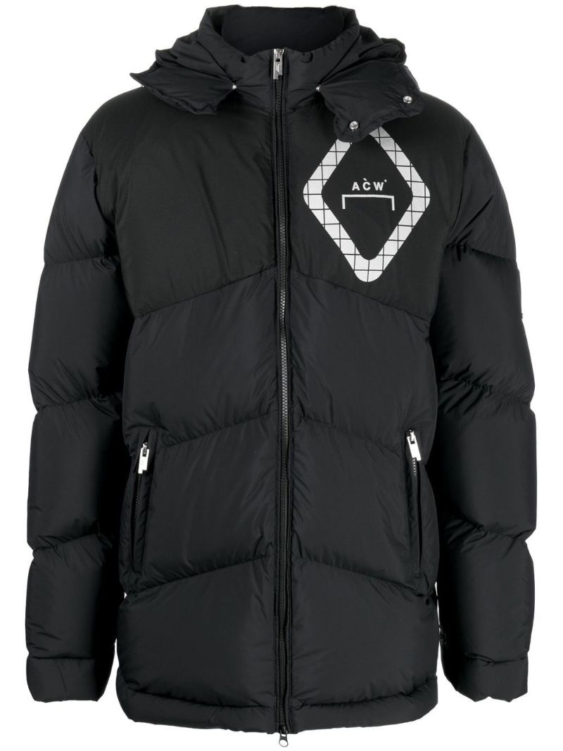 Black Hooded Padded Jacket