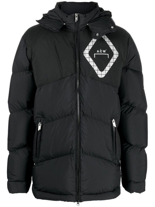 Black Hooded Padded Jacket