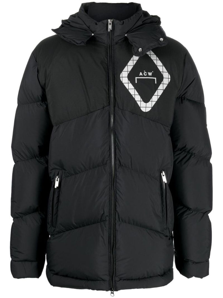 Black Hooded Padded Jacket