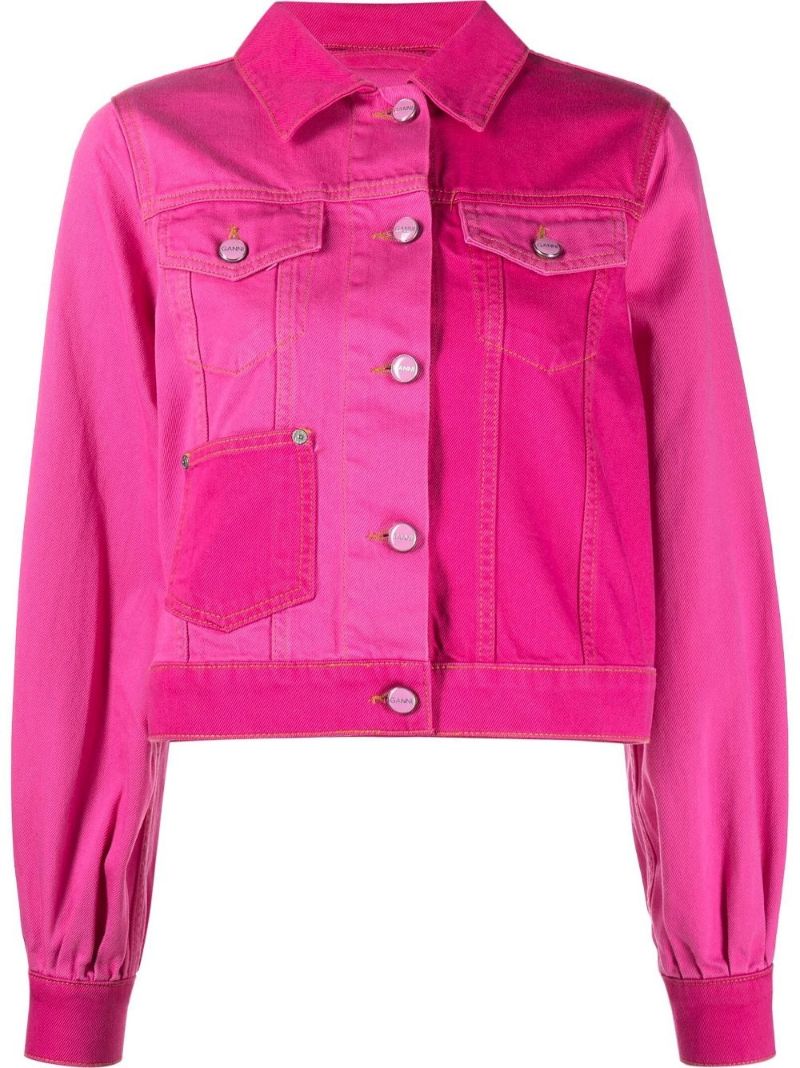 Pink Colourblock Organic Cotton Denim Jacket