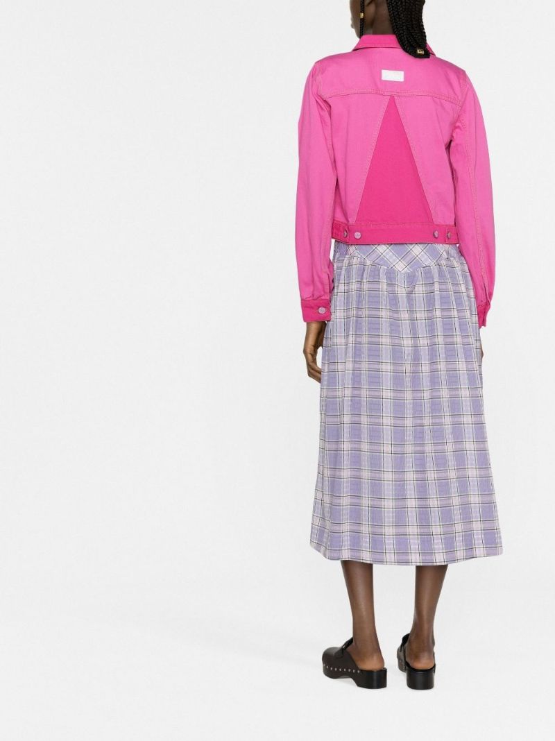 Pink Colourblock Organic Cotton Denim Jacket