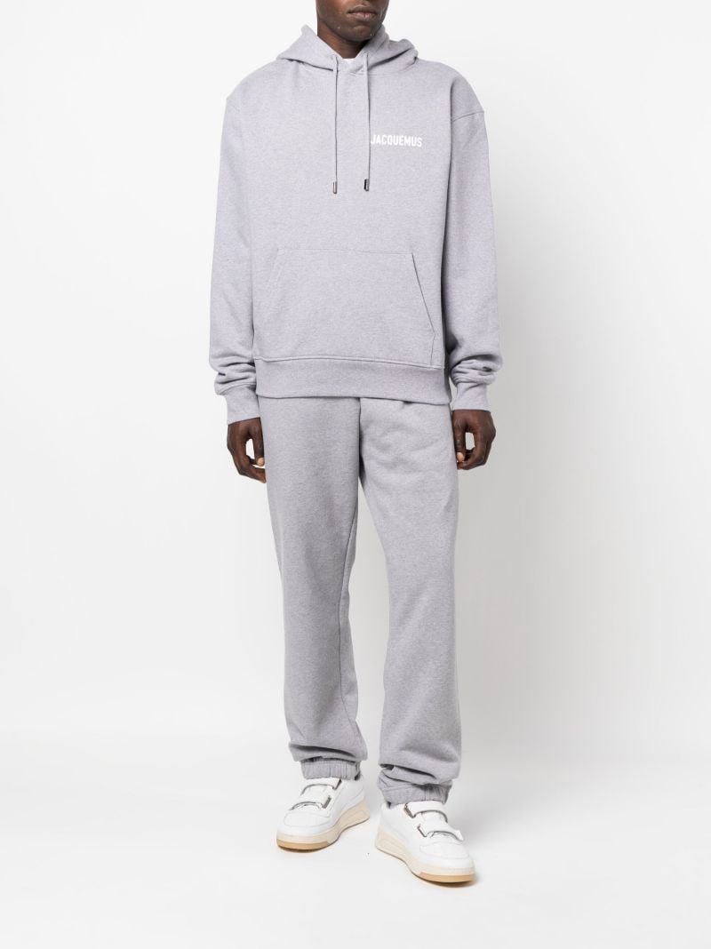 Grey Le Sweatshirt Logo Organic Cotton Hoodie