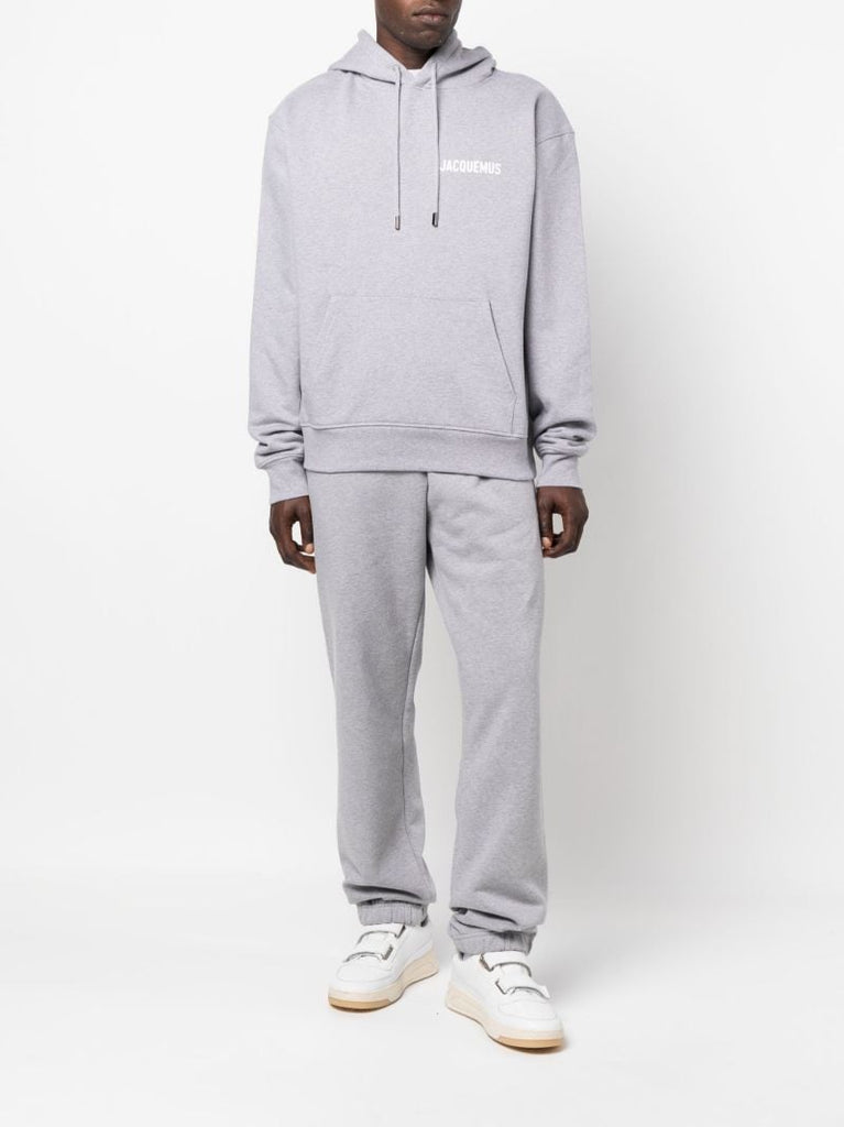 Grey Le Sweatshirt Logo Organic Cotton Hoodie