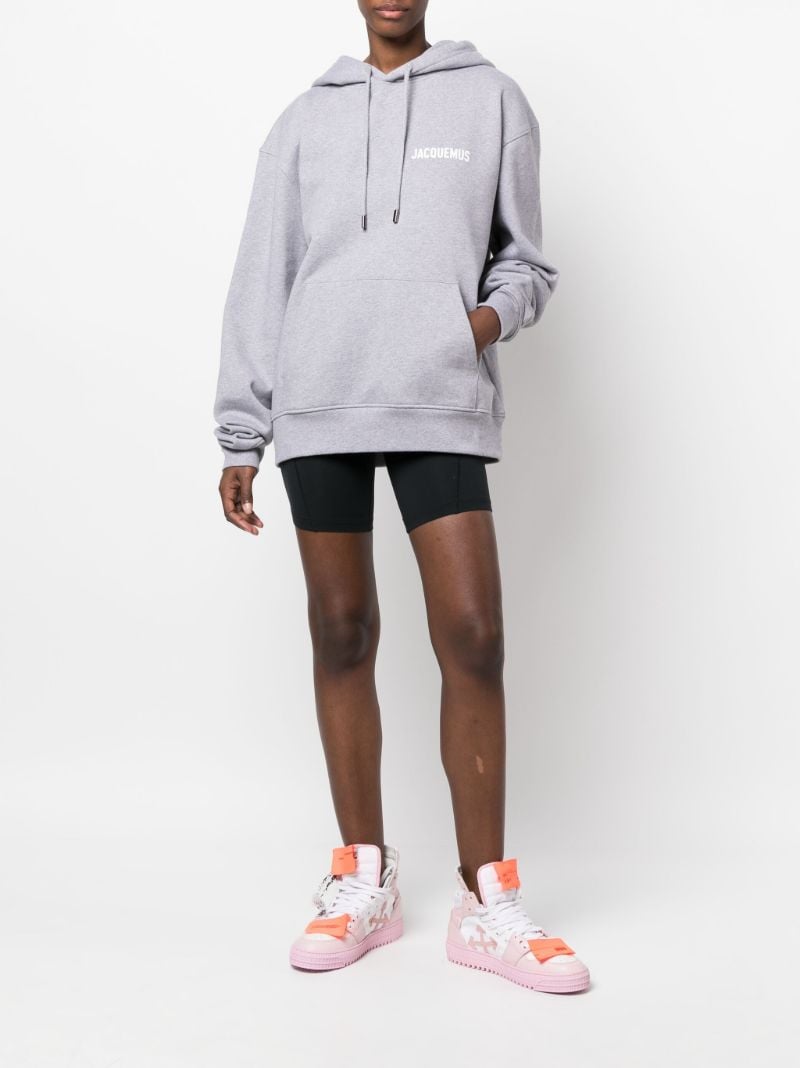 Grey Le Sweatshirt Logo Organic Cotton Hoodie