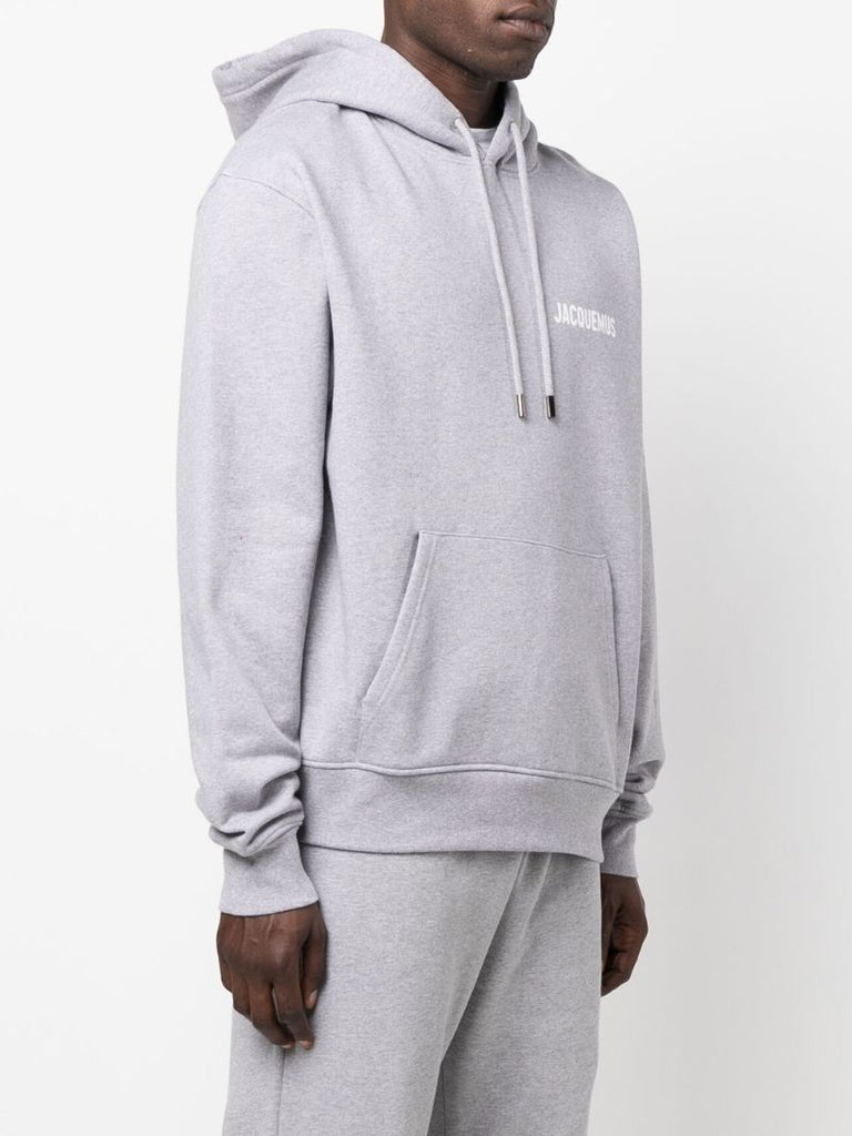Grey Le Sweatshirt Logo Organic Cotton Hoodie
