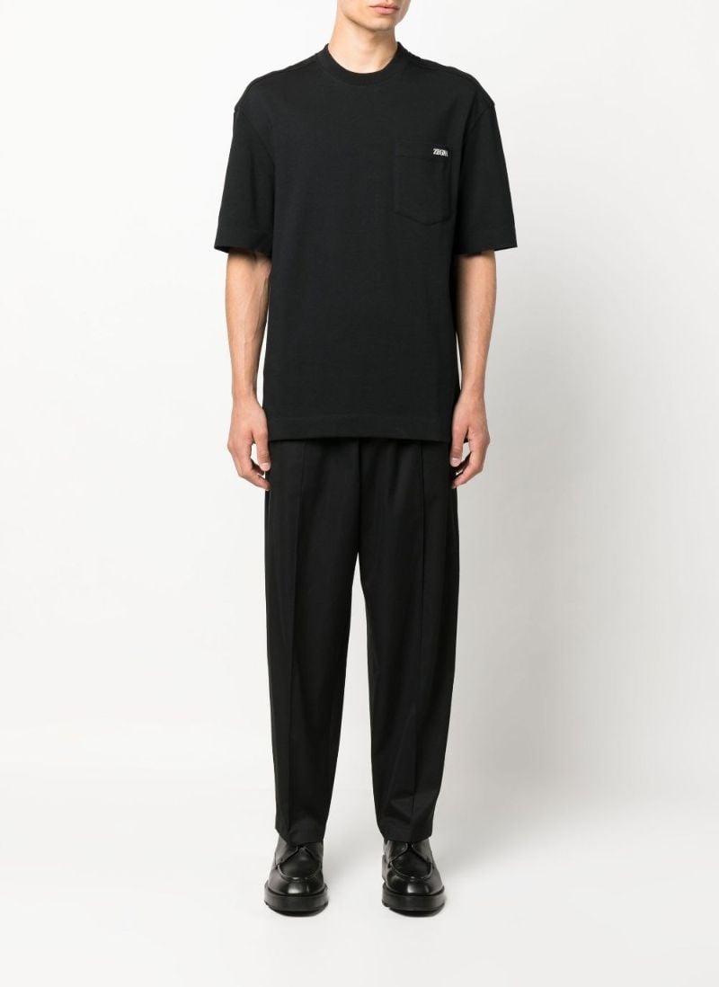 Black Logo Cotton T-shirt