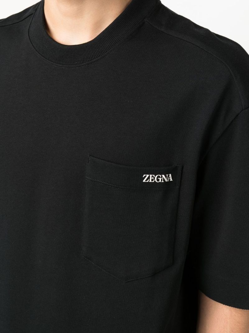 Black Logo Cotton T-shirt