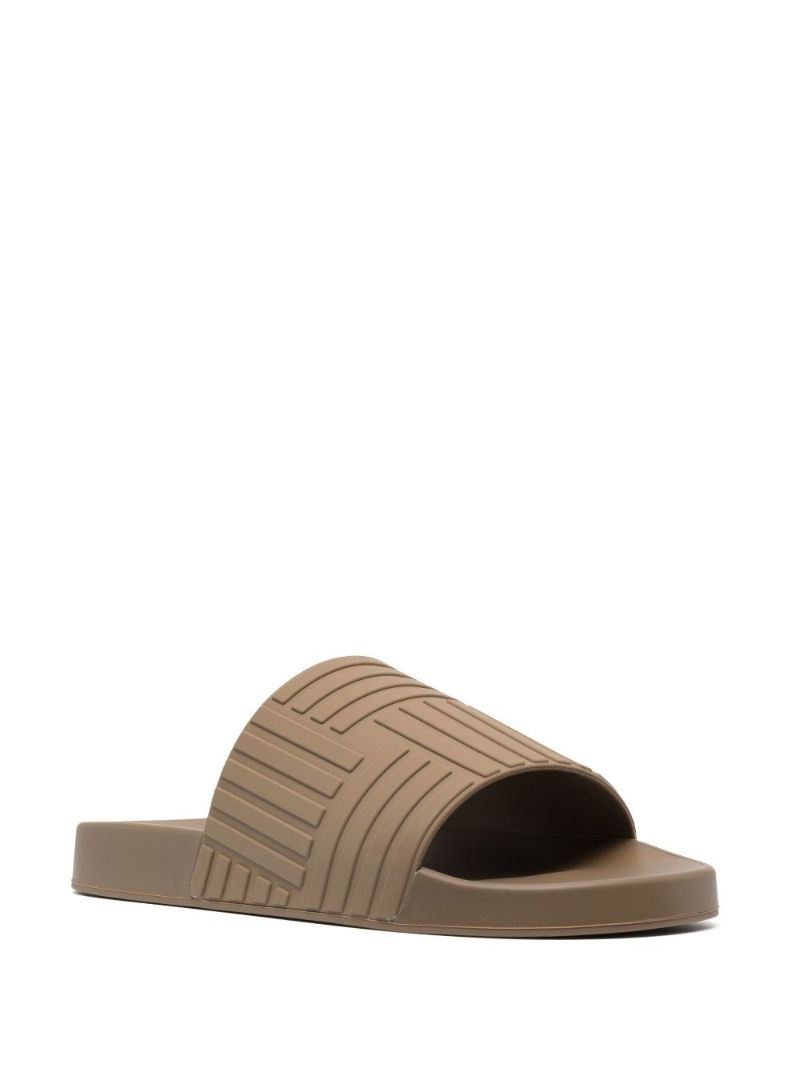 Brown Slider Rubber Sandals