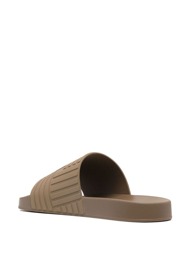 Brown Slider Rubber Sandals
