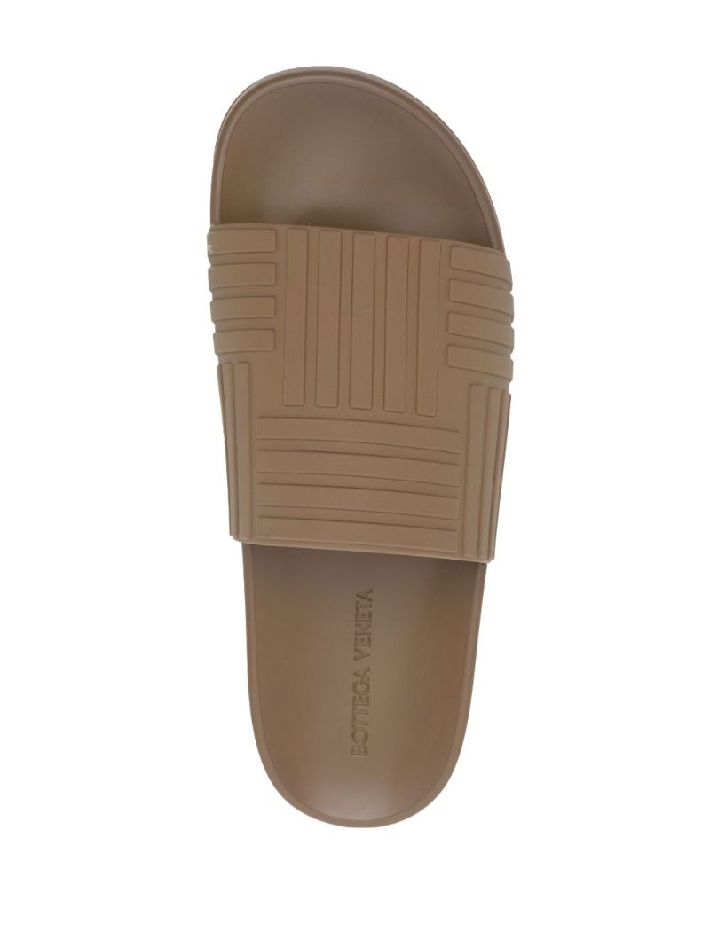 Brown Slider Rubber Sandals