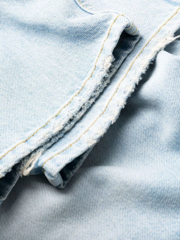 Blue Love Parade Embroidered Pocket Denim Jeans