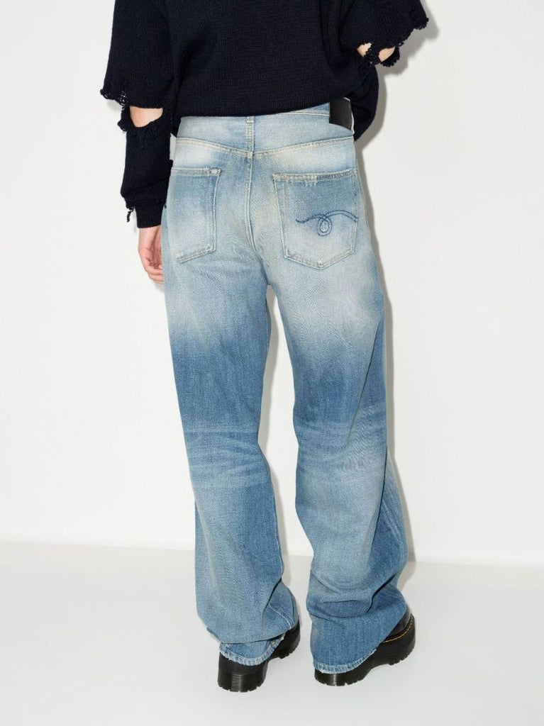 Blue Delancey Wide-leg Jeans