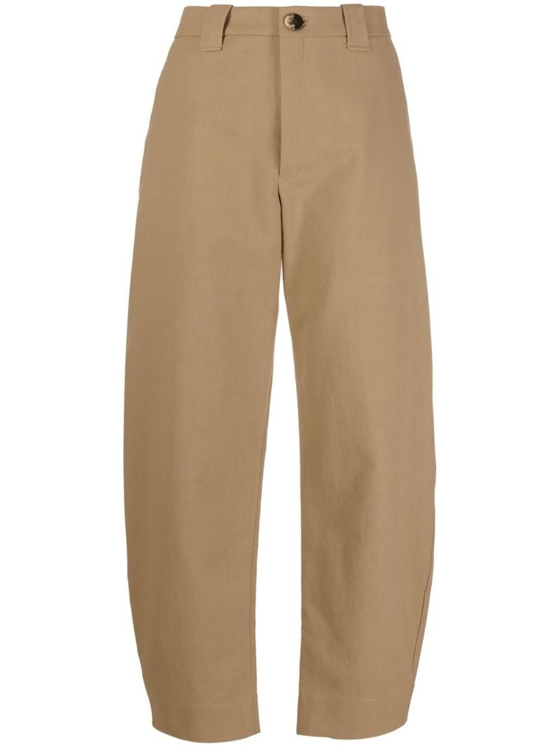 Neutral Organic Cotton Tapered Trousers