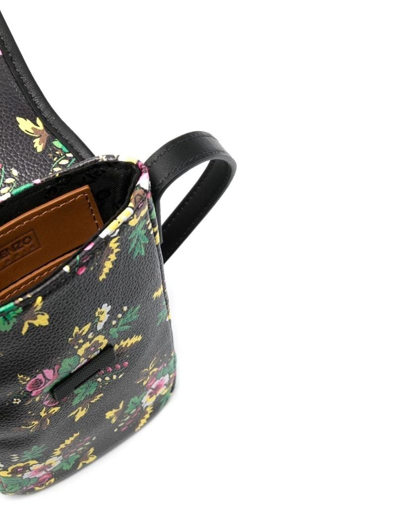 Black Pop Bouquet Print Cross Body Phone Case