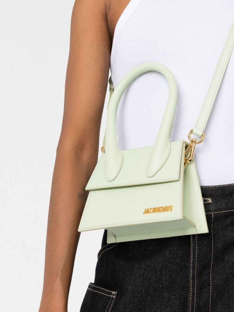 Green Le Chiquito Moyen Leather Tote Bag