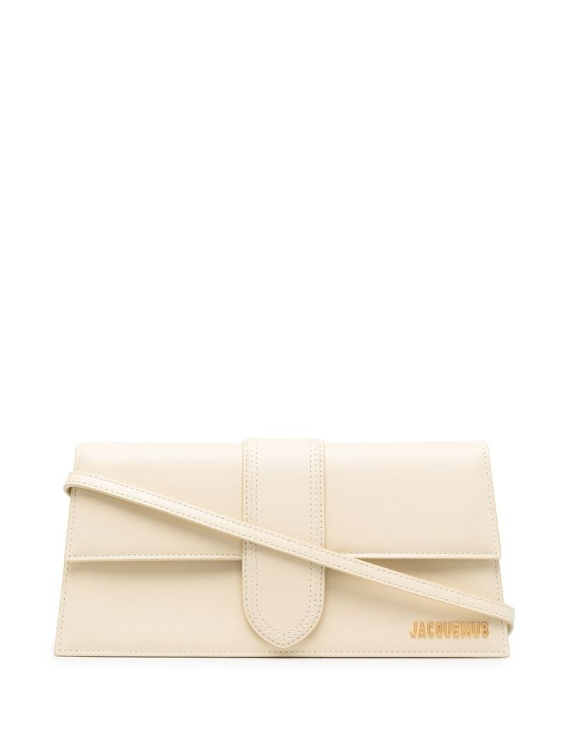 Neutral Le Bambino Long Leather Shoulder Bag