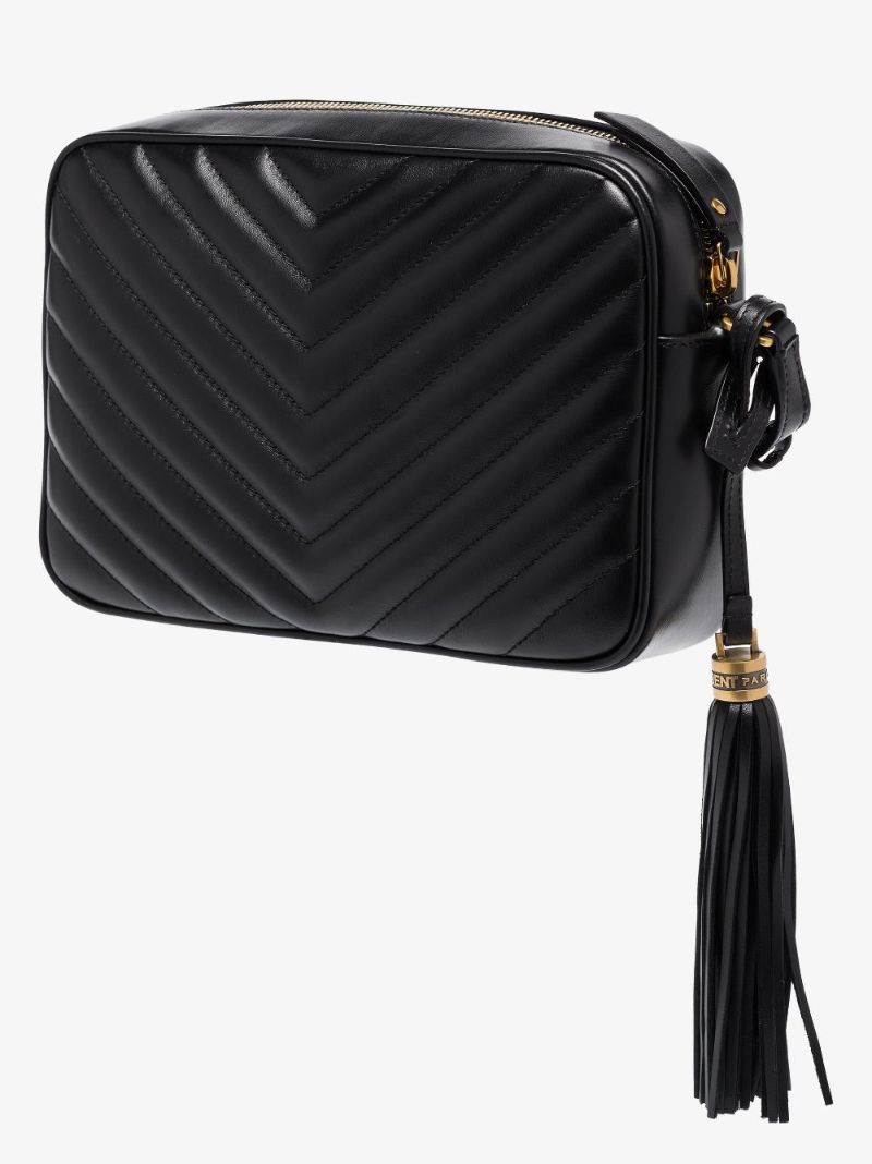 Black Lou Quilted Leather Camera Bag