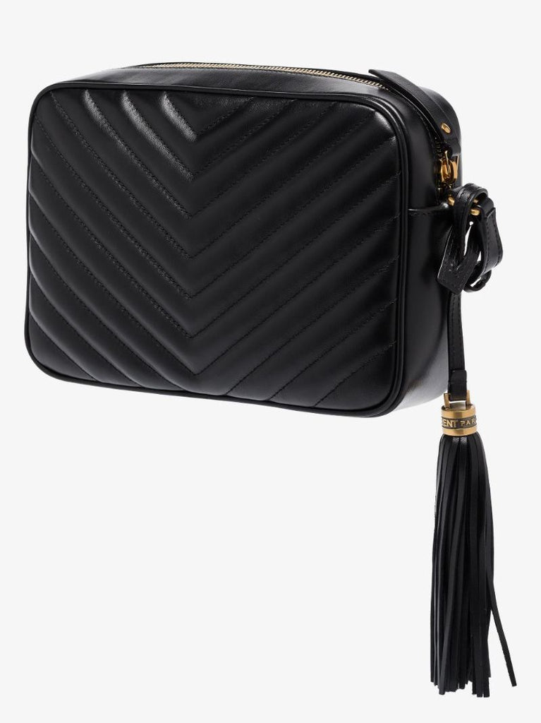 Black Lou Quilted Leather Camera Bag