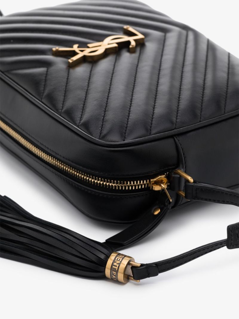 Black Lou Quilted Leather Camera Bag