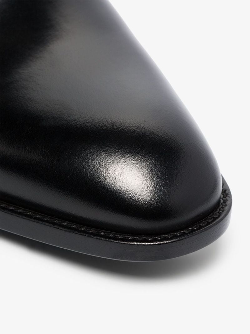 Black Wyatt Leather Ankle Boots