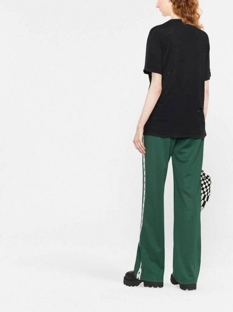 Green Dorotea Star Track Pants