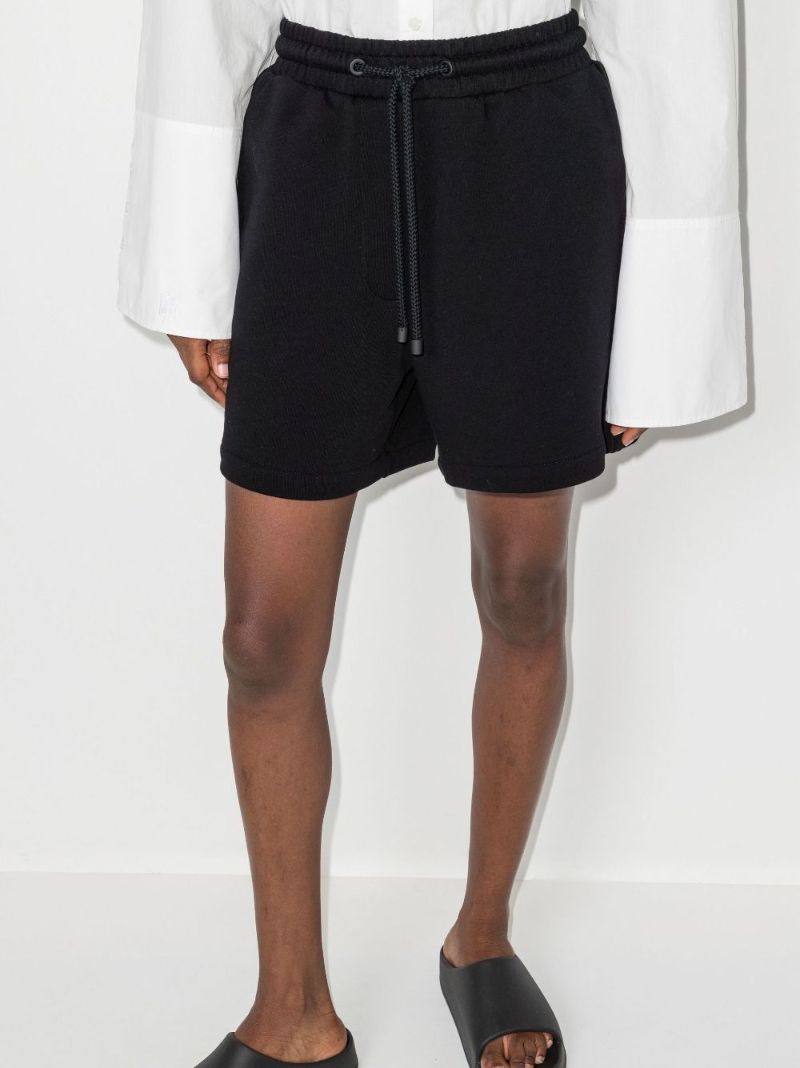 Black Anagram Logo Cotton Shorts