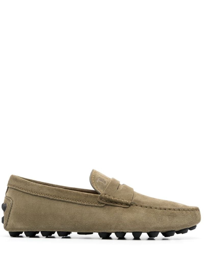 Green City Gommino Suede Loafers
