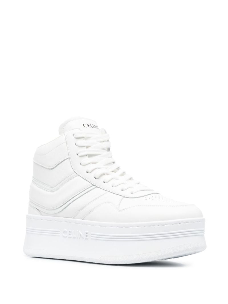 White Platform Leather Sneakers