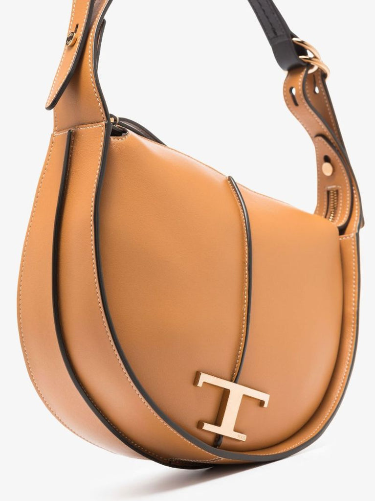Brown Timeless Small Leather Shoulder Bag
