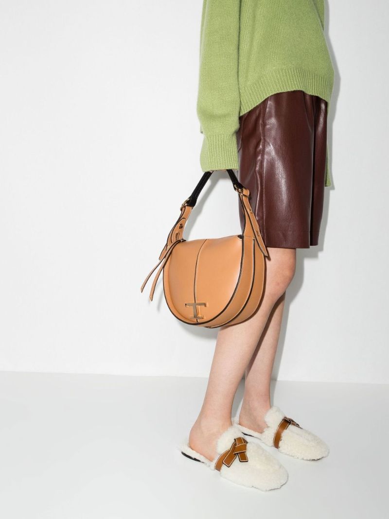 Brown Timeless Small Leather Shoulder Bag