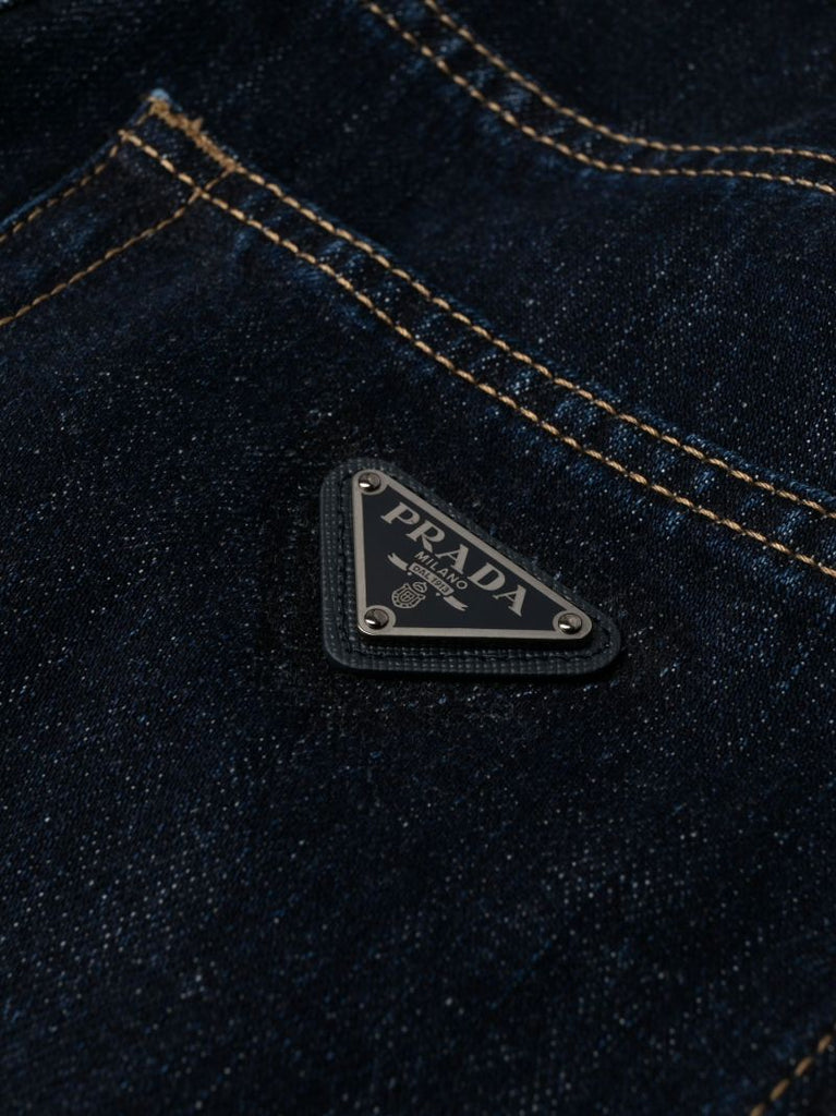 Blue Straight Leg Jeans