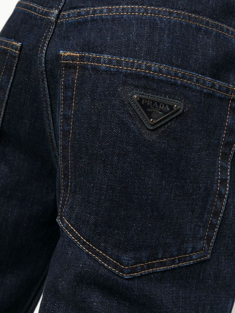 Blue Straight Leg Jeans