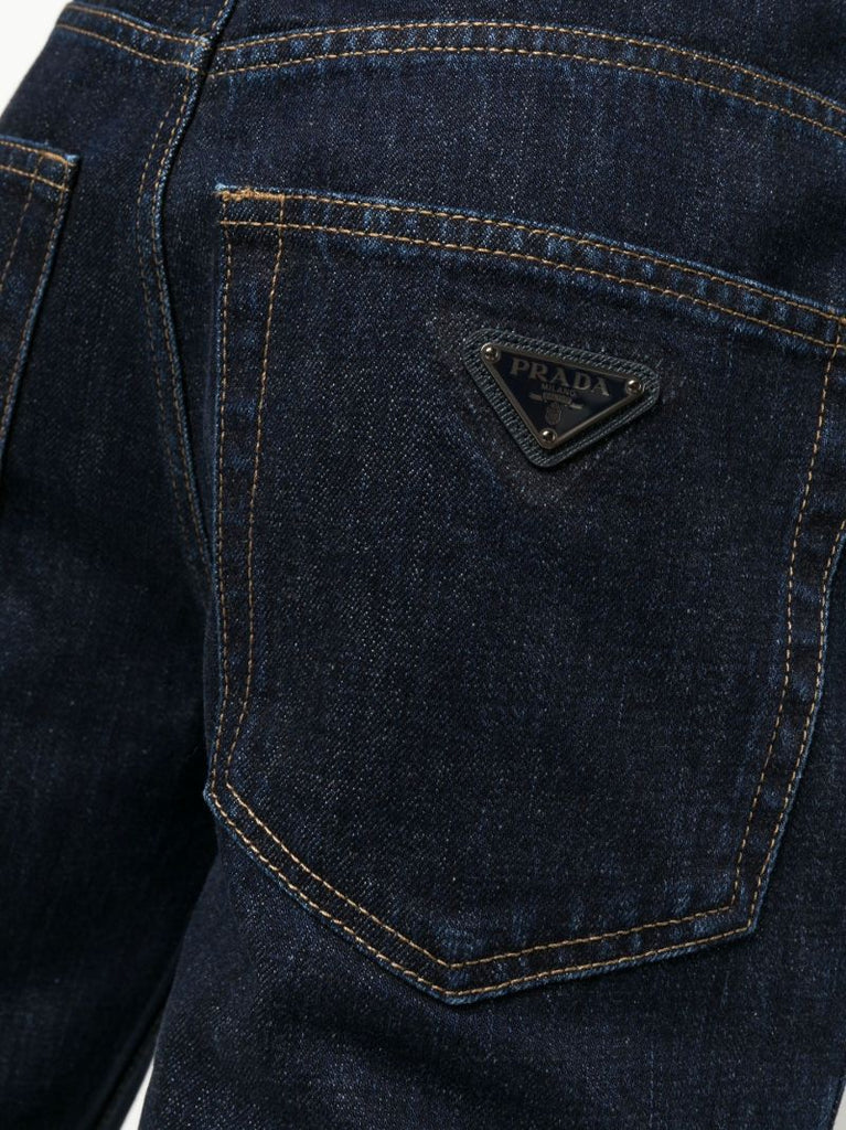Blue Straight Leg Jeans