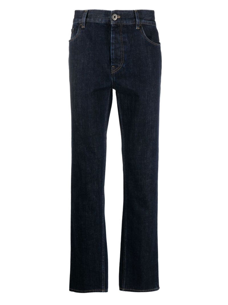Blue Straight Leg Jeans