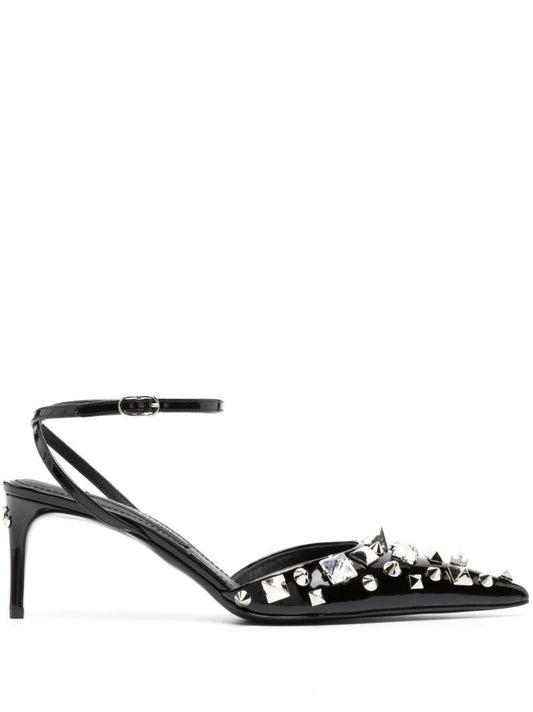 Black Lollo 60 Embellished Leather Pumps