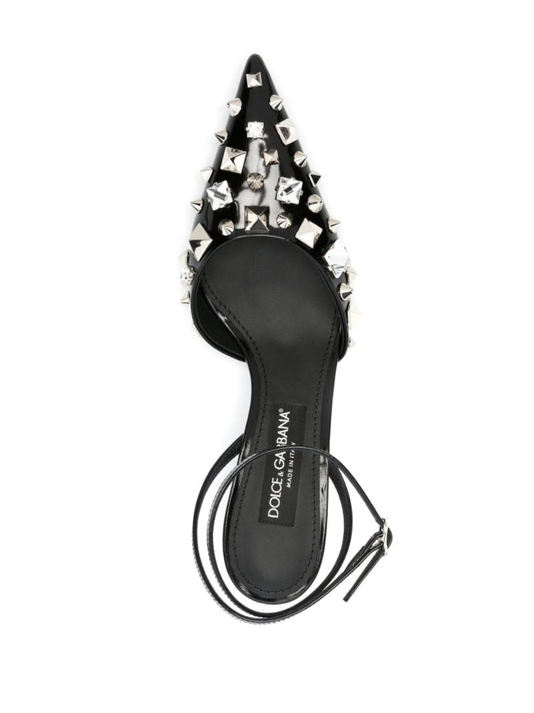 Black Lollo 60 Embellished Leather Pumps