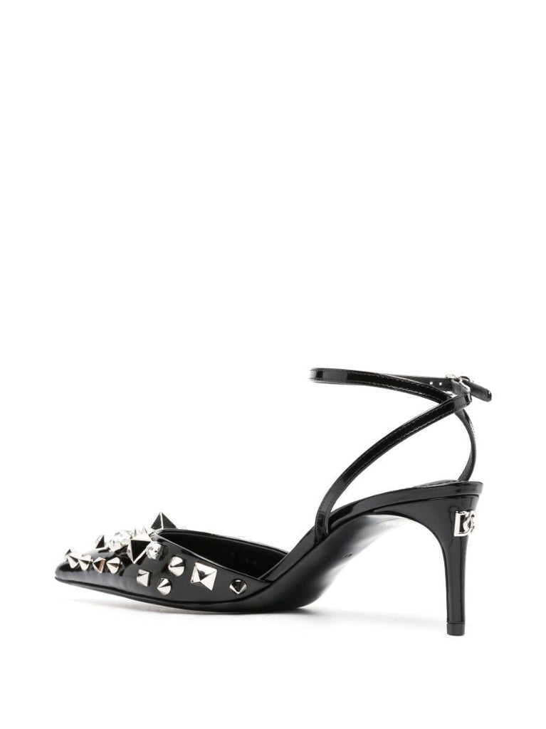Black Lollo 60 Embellished Leather Pumps