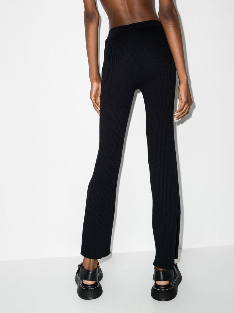 Black Enes Side Slit Knitted Trousers