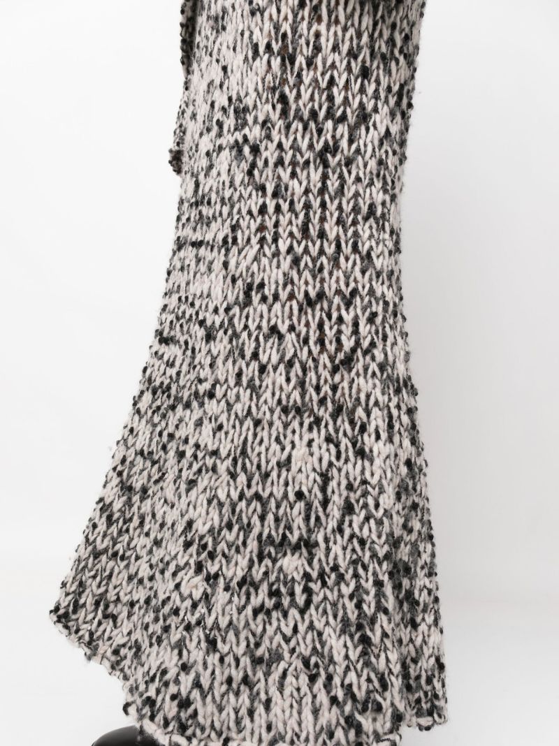 2 Moncler 1952 Grey BouclÃ_x0083_Â© Knit Maxi Skirt