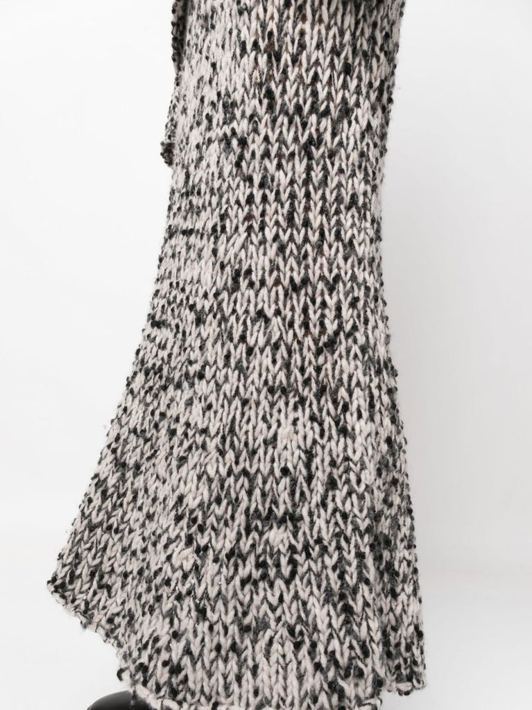 2 Moncler 1952 Grey BouclÃ_x0083_Â© Knit Maxi Skirt